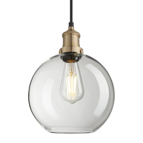 Brooklyn Glass Globe Pendant - 9 Inch