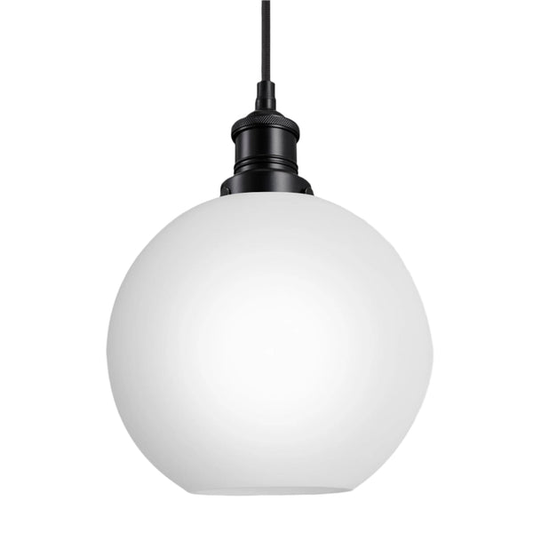 Brooklyn Opal Glass Globe Pendant Light - 9 Inch
