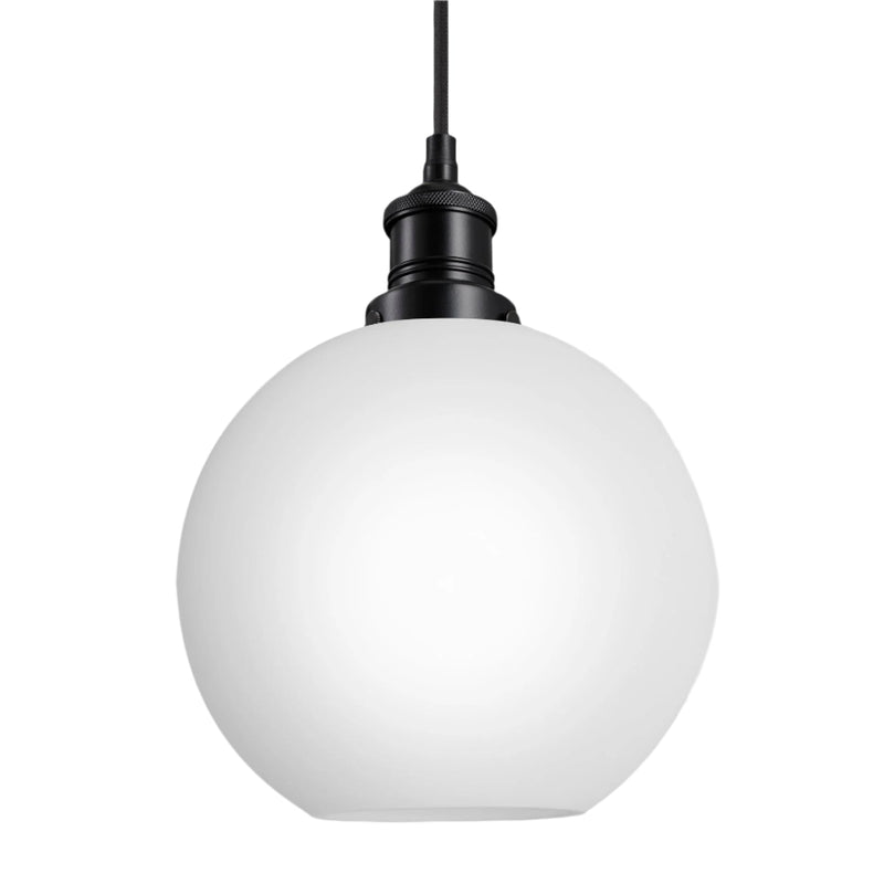 Brooklyn Opal Glass Globe Pendant Light - 9 Inch