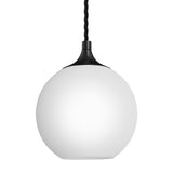 Chelsea Opal Glass Globe Pendant Light - 9 Inch - White