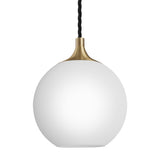 Chelsea Opal Glass Globe Pendant Light - 9 Inch - White