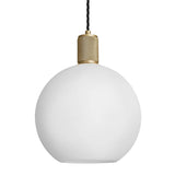 Knurled Opal Glass Globe Pendant Light - 9 Inch