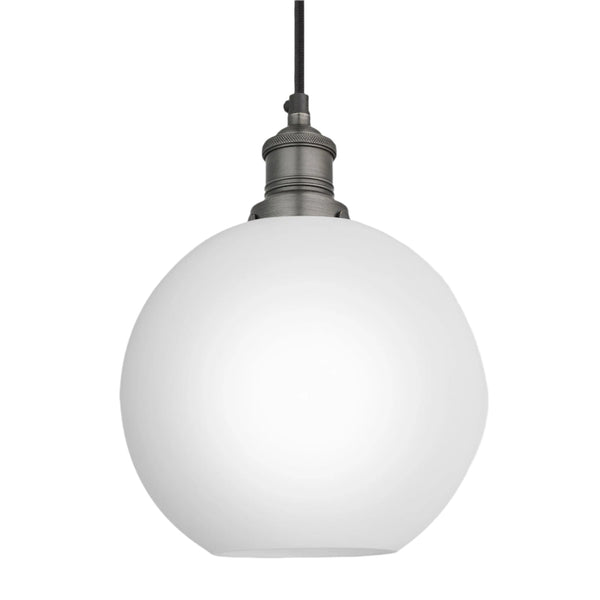 Brooklyn Opal Glass Globe Pendant Light - 9 Inch