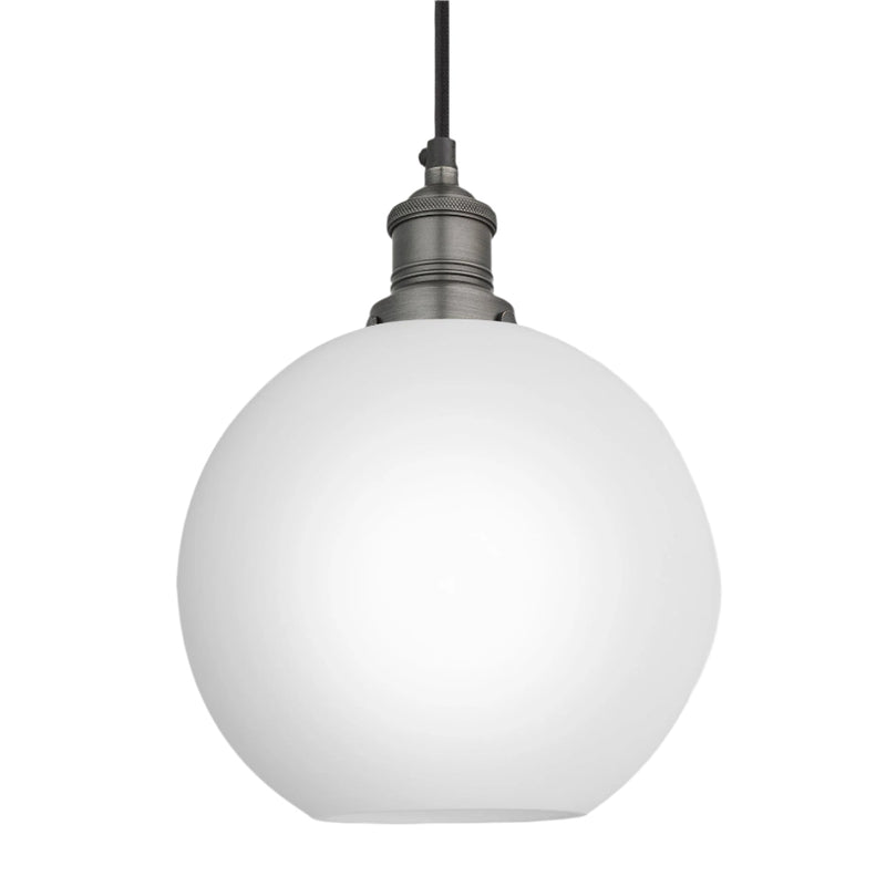 Brooklyn Opal Glass Globe Pendant Light - 9 Inch