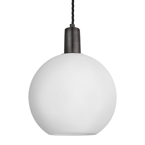 Sleek Opal Glass Globe Pendant Light - 9 Inch
