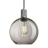 Knurled Glass Globe Pendant Light - 9 Inch