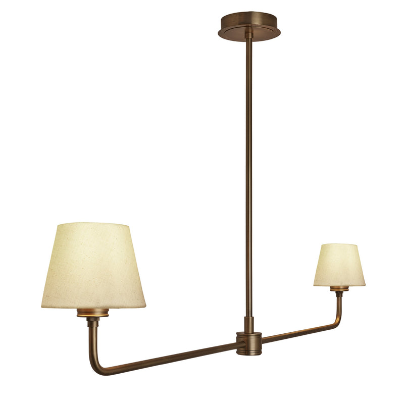 Albany Double Pendant Light - Natural Cotton Shades