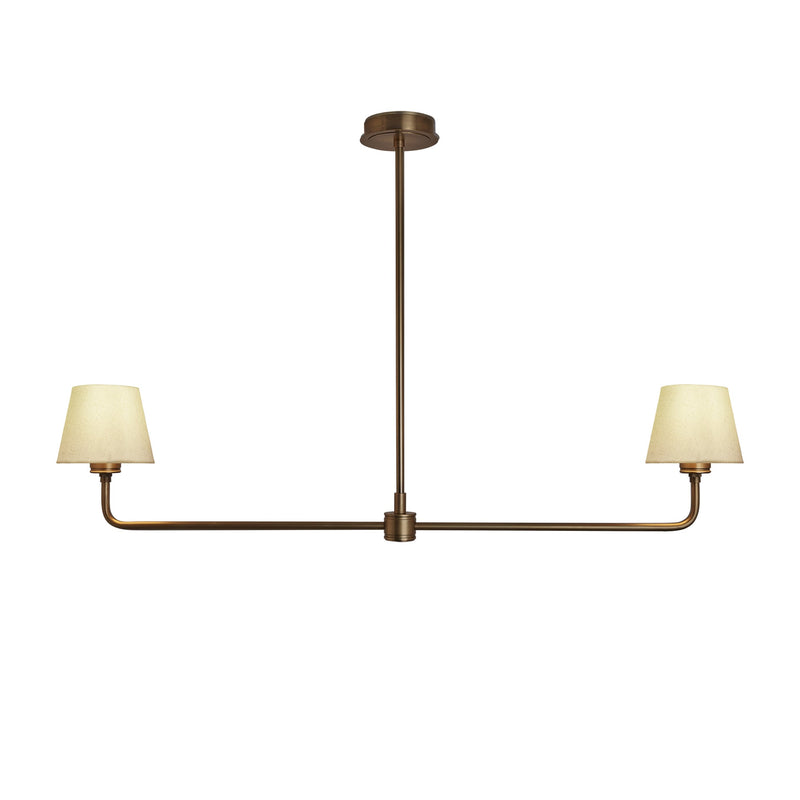 Albany Double Pendant Light - Natural Cotton Shades