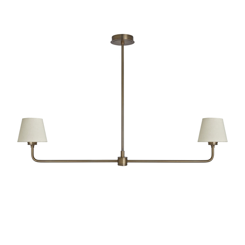 Albany Double Pendant Light - Natural Cotton Shades