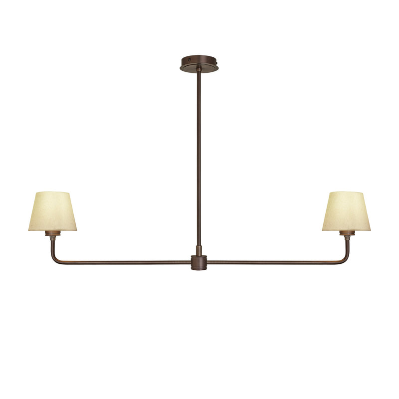 Albany Double Pendant Light - Natural Cotton Shades