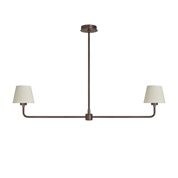Albany Double Pendant Light - Natural Cotton Shades