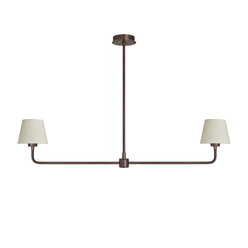 Albany Double Pendant Light - Natural Cotton Shades