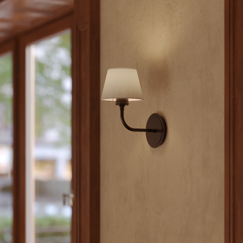 Albany Wall Light - Natural Cotton Shade