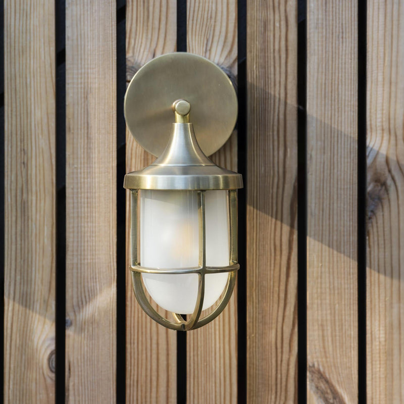 Harbour Outdoor & Bathroom Wall Light - Brass