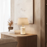 Alabaster Stone Dual Lit Table Lamp
