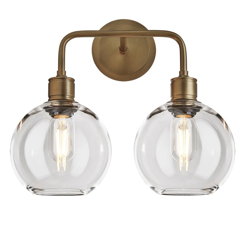 Albany Glass Globe Double Wall Light - 7 Inch - Clear