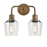 Albany Glass Schoolhouse Double Wall Light - 5.5 Inch - Clear