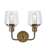 Albany Glass Schoolhouse Double Wall Light - 5.5 Inch - Clear