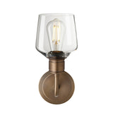 Albany Glass Schoolhouse Single Wall Light - 5.5 Inch - Clear