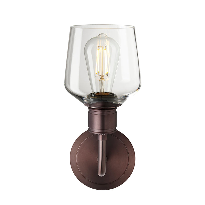 Albany Glass Schoolhouse Single Wall Light - 5.5 Inch - Clear