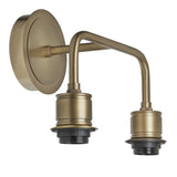 Albany Glass Schoolhouse Double Wall Light - 5.5 Inch - Clear