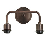 Albany Glass Schoolhouse Double Wall Light - 5.5 Inch - Clear
