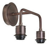 Albany Glass Schoolhouse Double Wall Light - 5.5 Inch - Clear