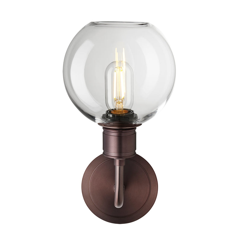 Albany Glass Globe Single Wall Light - 7 Inch - Clear