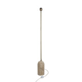 Travertine Cone Floor Lamp - Natural & Brass