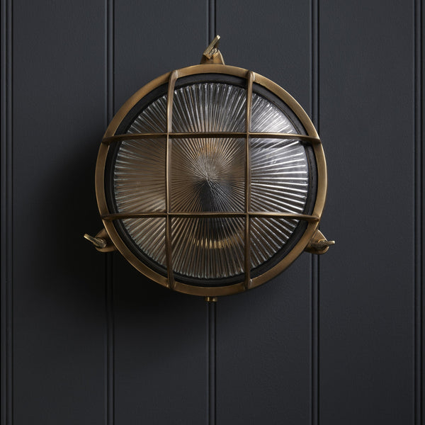 Bulkhead Outdoor & Bathroom Round Wall Light - 8 Inch