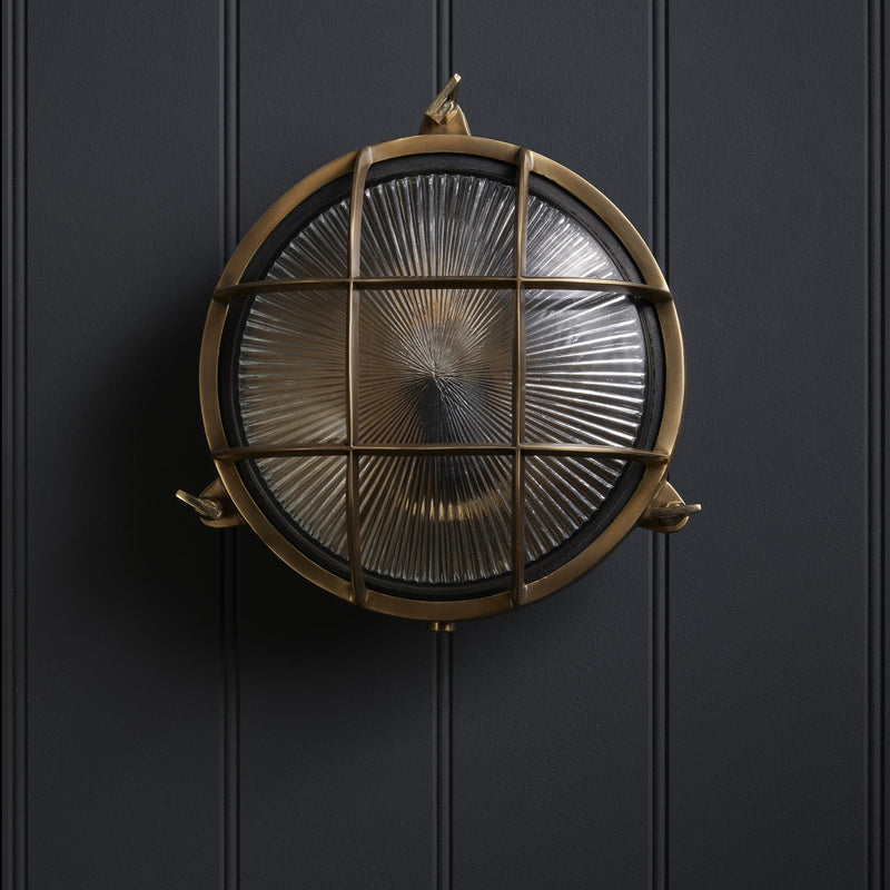 Bulkhead Outdoor & Bathroom Round Wall Light - 8 Inch