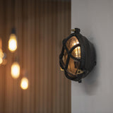 Bulkhead Outdoor & Bathroom Round Wall Light - 8 Inch