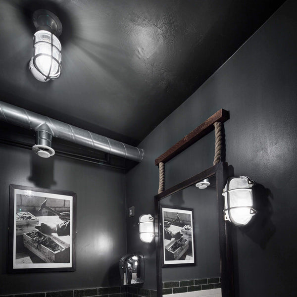 Bulkhead Outdoor & Bathroom Marine Flush Mount - 4 Inch - Gunmetal