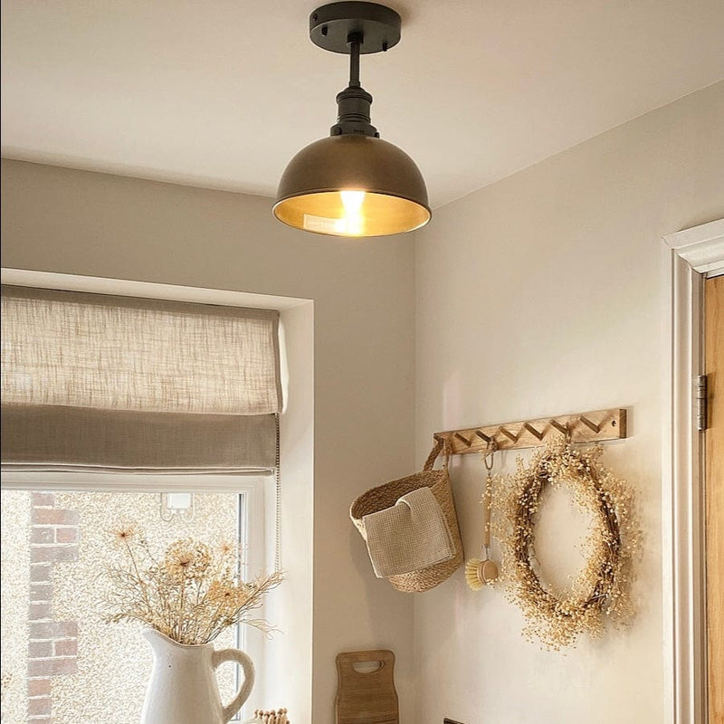 Brooklyn Dome Semi Flush Mount - 8 Inch