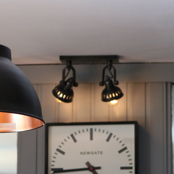Swivel Spotlight Flush Mount - Double - Pewter