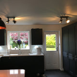 Swivel Spotlight Wall Light - Double - Pewter