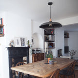 Brooklyn Giant Bowl Pendant - 24 Inch - Pewter