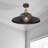 Brooklyn Giant Hat Flush Mount - 21 Inch - Pewter