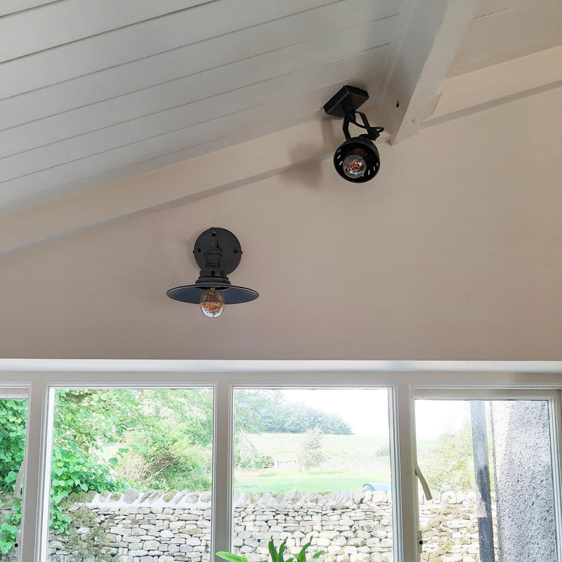 Swivel Spotlight Flush Mount - Single - Pewter