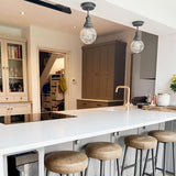 Brooklyn Outdoor & Bathroom Globe Semi Flush Mount