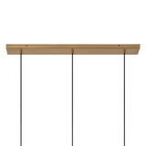 Bloxham Rectangular 3 Wire Cluster Pendant  Light - Natural - Brass