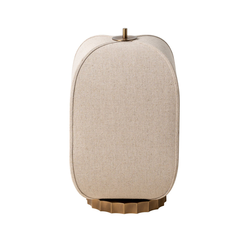 Bloxham Rectangular Table Lamp - Natural - Brass