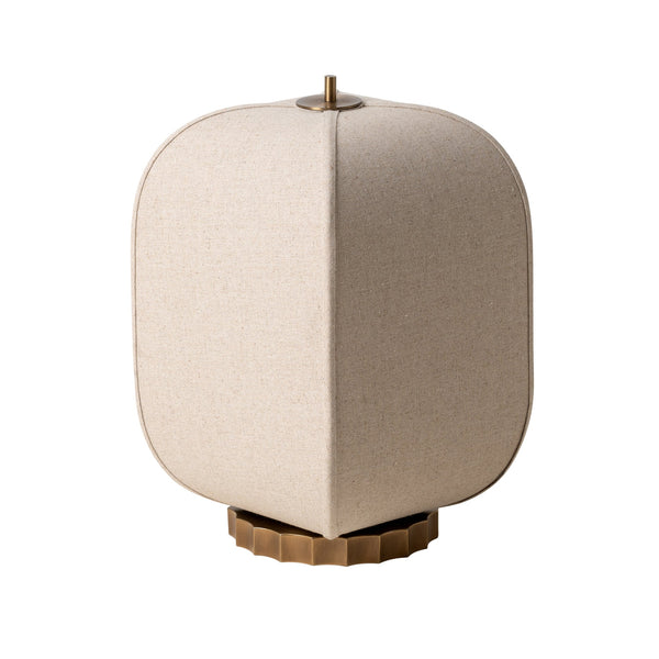 Bloxham Rectangular Table Lamp - Natural - Brass