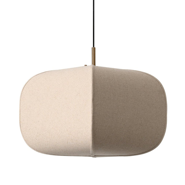 Bloxham Square Pendant Light - Natural - Brass