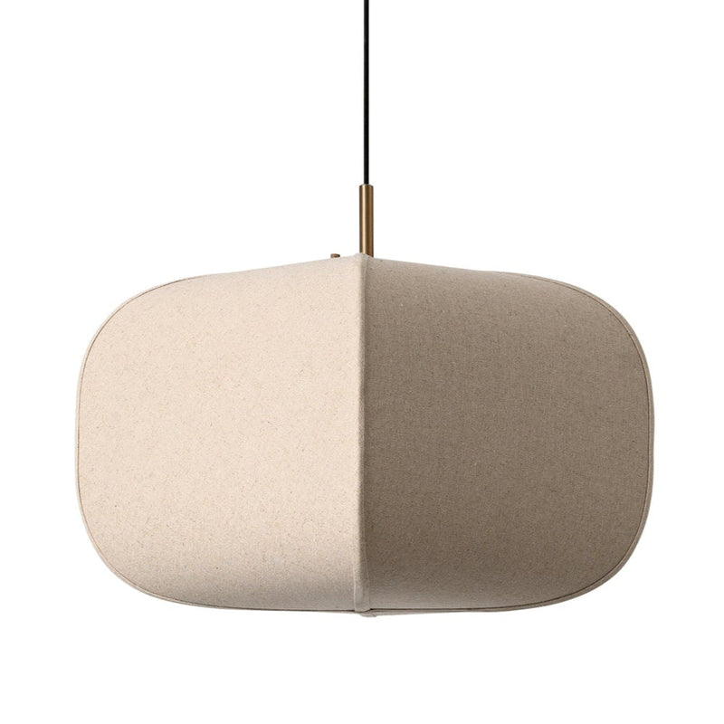 Bloxham Square Pendant Light - Natural - Brass