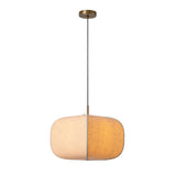 Bloxham Square Pendant Light - Natural - Brass