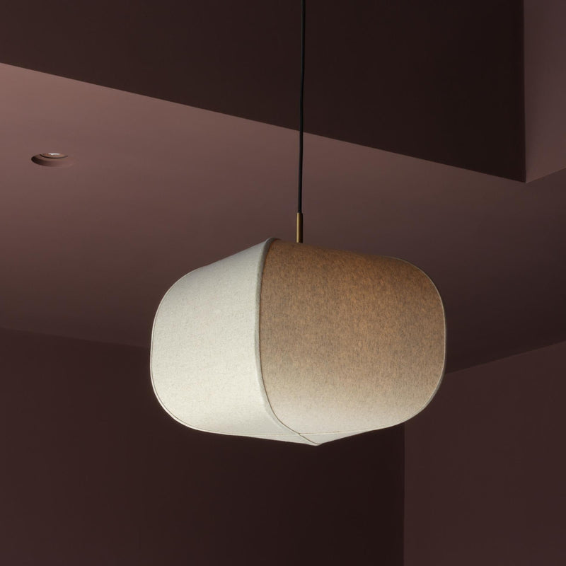 Bloxham Square Pendant Light - Natural - Brass