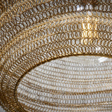 Beehive Wire Cage Metal Mesh Pendant Light - Drop - Brass