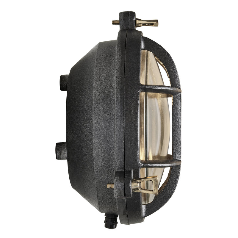Bulkhead Outdoor & Bathroom Round Wall Light - 8 Inch