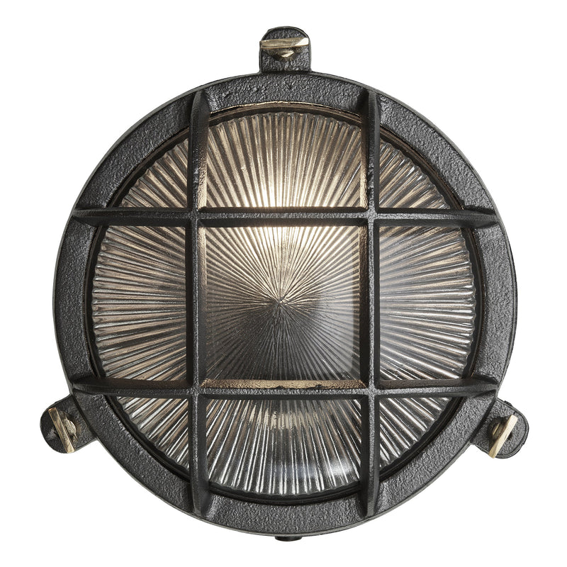 Bulkhead Outdoor & Bathroom Round Wall Light - 8 Inch